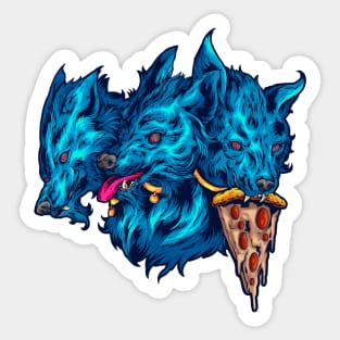 Cerberus Good Boy Pizza Doggo Sticker